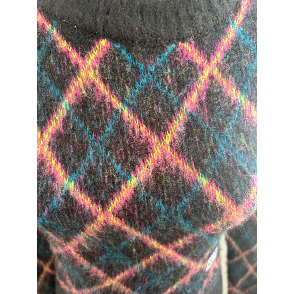 RAGGED Priest Cropped Argyle Sweater Medium grunge eclectic grandpa layered - Picture 2 of 10